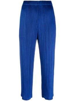 Pleats Please Issey Miyake: Синие брюки 