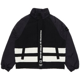 Supreme: Чёрный пуховик  Stone Island