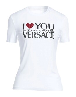 Versace: Белая футболка 