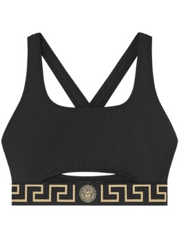Versace: Чёрный топ  Greca