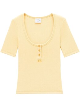 Courreges: Жёлтая футболка 