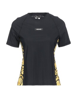Versace: Чёрная футболка 