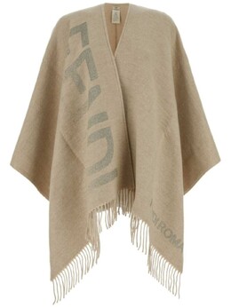 Fendi: Пальто бахромой 