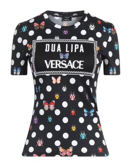 Versace: Чёрная футболка 