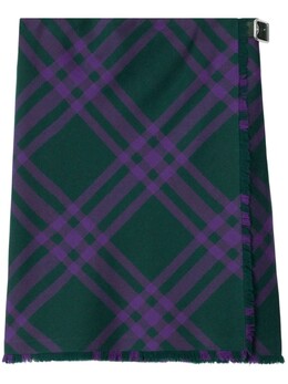 Burberry: Юбка  Vintage Check из шерсти
