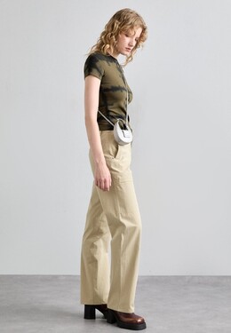 Proenza Schouler White Label: Бежевые брюки 