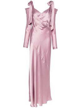 Alberta Ferretti: Атласное платье 