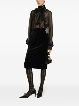 Dolce & Gabbana: Бархатная юбка 