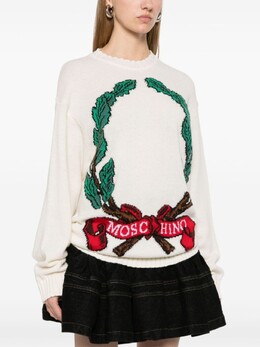 Moschino: Белый свитер 