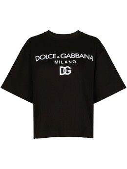 Dolce & Gabbana: Чёрная футболка 