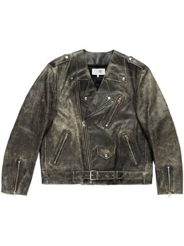 MM6 Maison Margiela: Кожаная куртка 