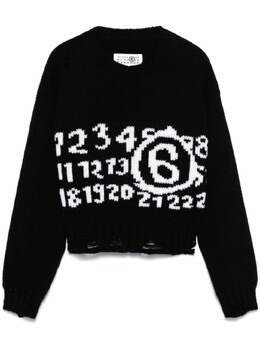 MM6 Maison Margiela: Чёрный свитер 