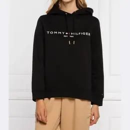 Tommy Hilfiger: Чёрная толстовка 