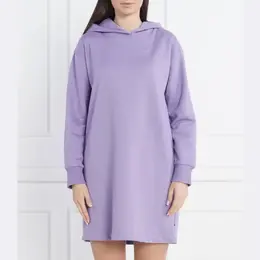 BOSS: Фиолетовое платье 