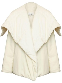 MM6 Maison Margiela: Пуховик с воротником 