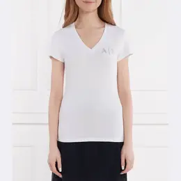 Armani Exchange: Белая футболка 