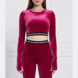 Versace: Короткая блуза 