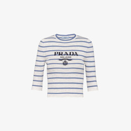 Prada: Топ в полоску 