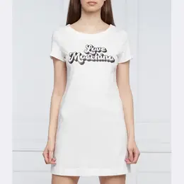 LOVE MOSCHINO: Белое платье 