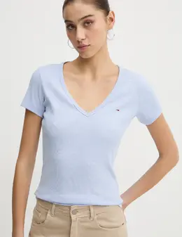 Tommy Jeans: Синяя футболка 