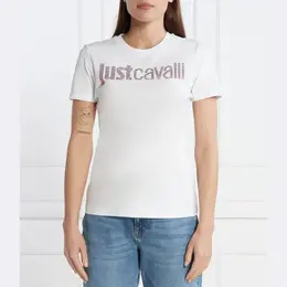 Just Cavalli: Белая футболка 
