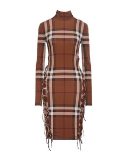 Burberry: Коричневое платье 