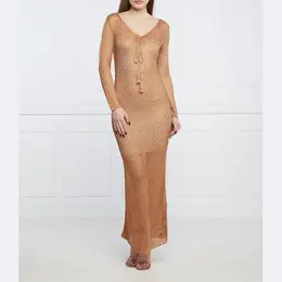 Patrizia Pepe: Коричневое платье 