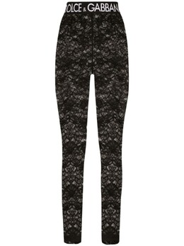Dolce & Gabbana: Чёрные легинсы 