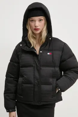 Tommy Jeans: Чёрная куртка 