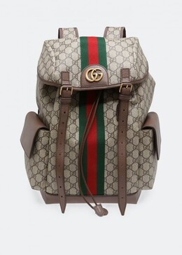 Gucci: Бежевый рюкзак  Ophidia GG