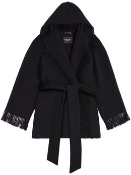Balenciaga: Пальто из шерсти 