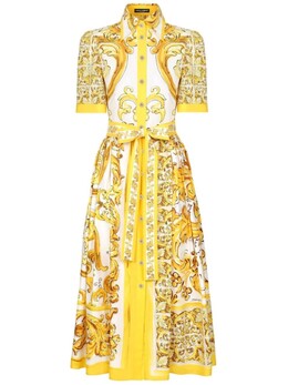 Dolce & Gabbana: Платье-рубашка  Majolica