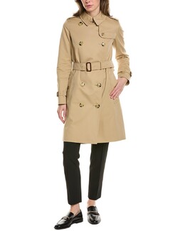 Burberry: Бежевый плащ  Kensington