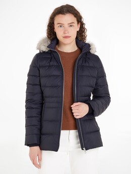 Tommy Hilfiger: Тёмный пуховик 