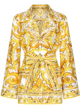 Dolce & Gabbana: Рубашка  Majolica с поясом