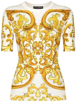 Dolce & Gabbana: Жёлтый свитер  Majolica