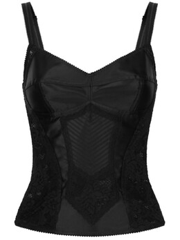 Dolce & Gabbana: Чёрный топ 