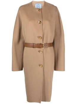 Prada: Однобортное пальто 