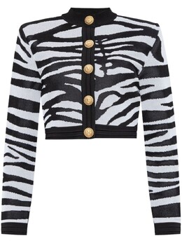 Balmain: Кардиган с принтом 