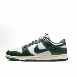 NIKE: Зелёные кроссовки  Dunk Low