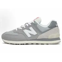New Balance: Серые кроссовки  574