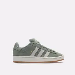 adidas: Зелёные кроссовки  Campus