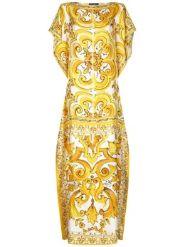 Dolce & Gabbana: Шёлковое платье  Majolica