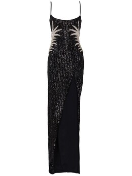 Balmain: Платье с пайетками 