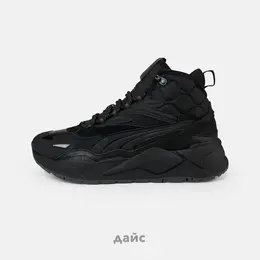 PUMA: Чёрные кроссовки  RS-X