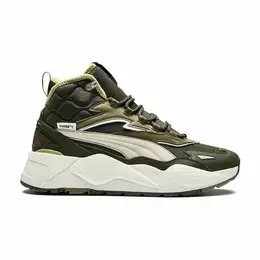 PUMA: Кроссовки цвета хаки 