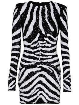 Balmain: Платье с пайетками 