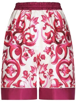 Dolce & Gabbana: Шёлковые шорты  Majolica