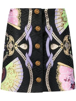 Versace: Юбка  Medusa с принтом