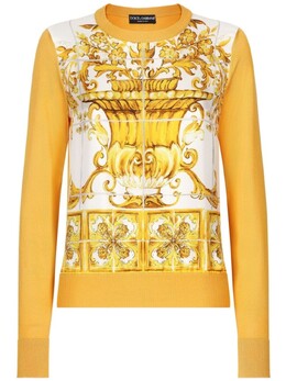 Dolce & Gabbana: Шёлковый свитер  Majolica
